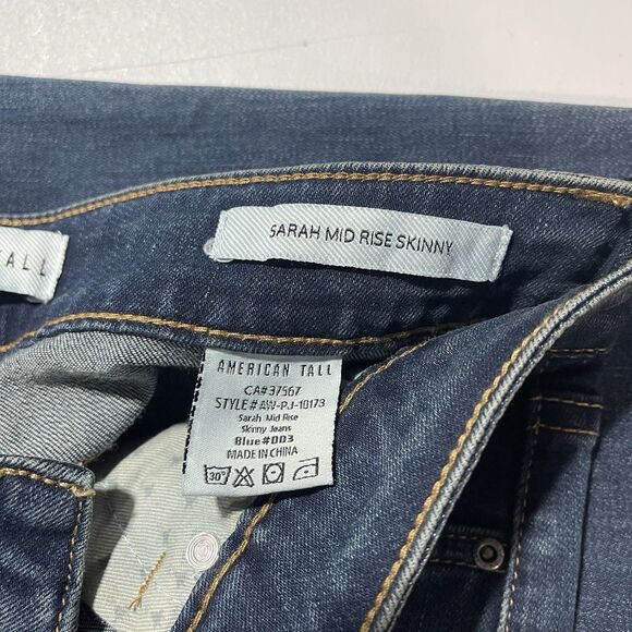 Lot of 2 American Tall Jeans Women's 29x35 Sarah Mid Rise Skinny - Picture 7 of 10